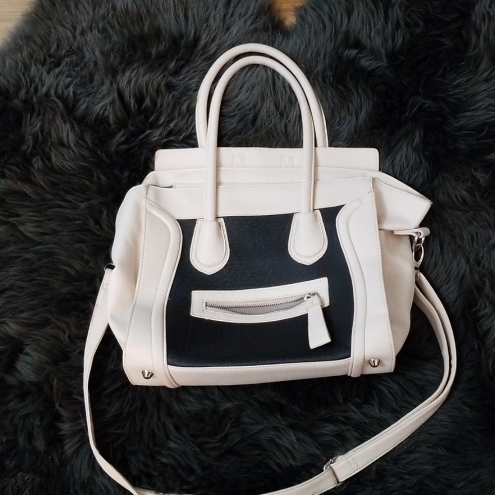 Black and white fashion dupe purse